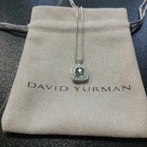 💖David Yurman💖 Petite Albion Pendant Necklace in Silver with Prasiolite